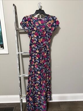 brown print maxi dress Casanova Brown Floral Maxi Dress - S Size - Women's Dresses